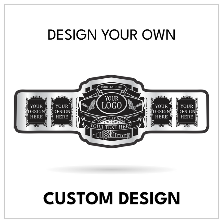 Custom Eagle Logo Championship Belt with Bridge Centerplate