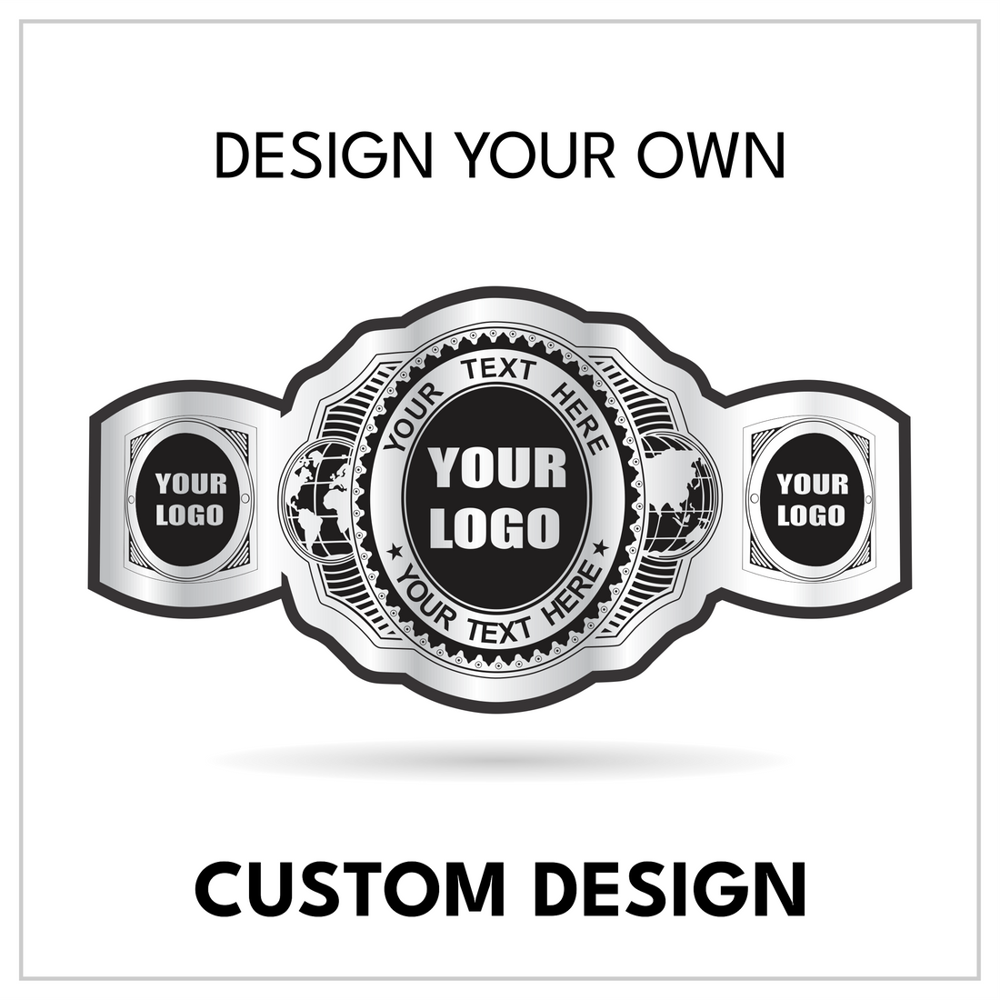 Build-Your-Own World Wrestling Belt with Custom Logo Slots