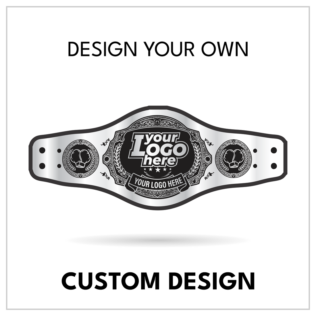 Custom Boxing Championship Belt with Wreath Centerplate