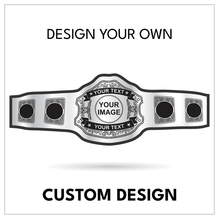 Custom 5-Plate Photo Championship Belt with Ornate Border