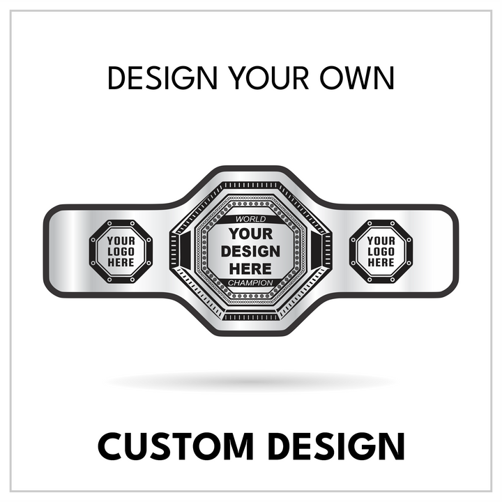 Custom Octagon Championship Belt with Cage-Style Centerplate